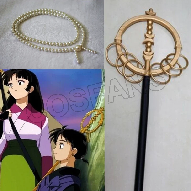 150 см аниме Inuyasha Miroku Косплей буддийский монах персонал фырь для Хэллоуина