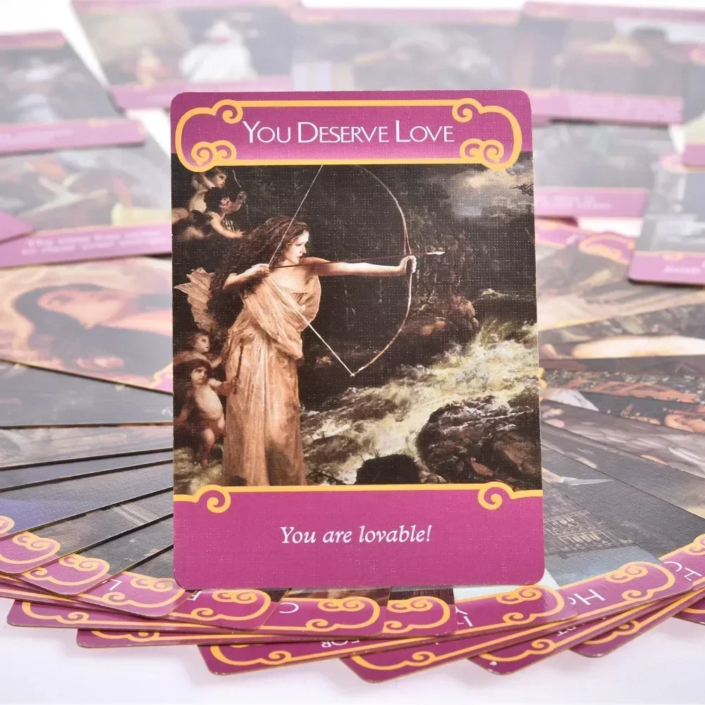 Asmodee Romantic Angels Карточная игра Таро для чтения с позолоченными карточками