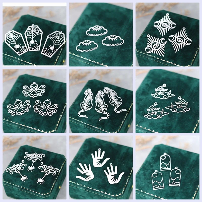 Подвески из нержавеющей стали в виде паука 3 шт