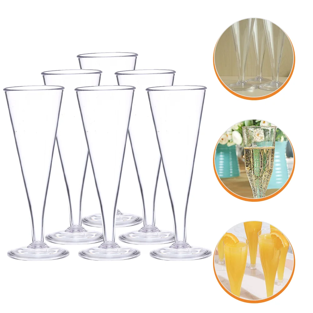 

Cocktail Goblet Plasticflutechampagne Cup Cups Toasting Glasses Martini Goblets Disposable Drinksclear Whiskey Drink