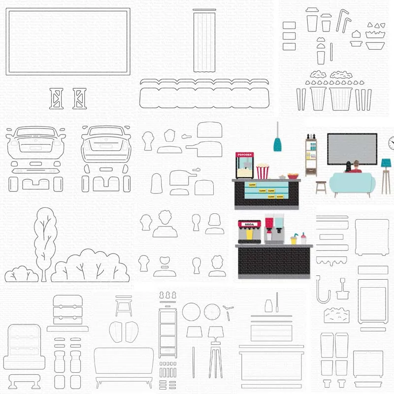 

Металлические штампы Addycraft, 11 шт., новый набор штампов для «сделай сам», штамп для скрапбукинга, штамповочные бумажные карты, рельефное ремесло