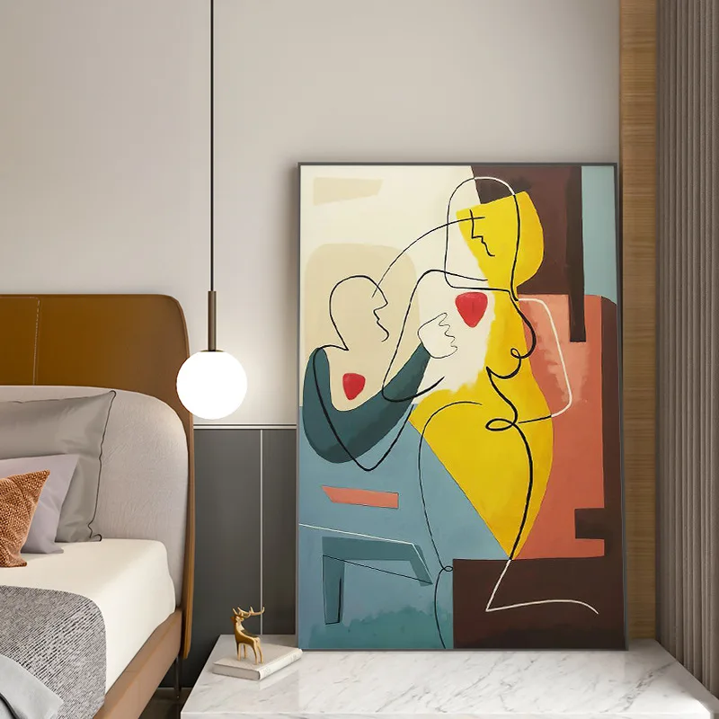 

Настенная картина в стиле Пикассо 100% ручная роспись на холсте картина маслом идеальные влюбленные настенные картины для гостиной отеля домашний декор