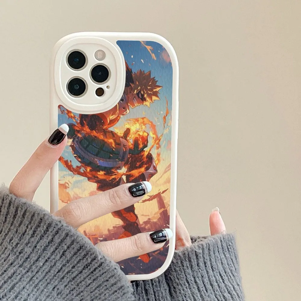 Cartoon B-Bakugo K-Katsuki Phone Case Hard Leather For IPhone 16 15 14 13 12 Mini 11 Pro Max Xs X Xr 7 8 Plus Fundas