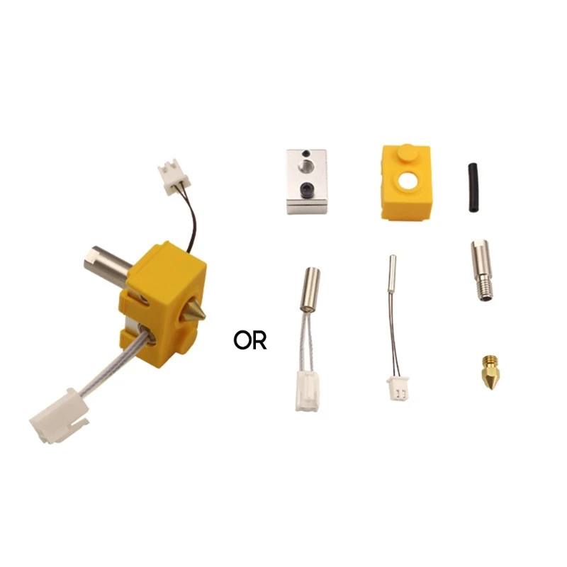 DIY Hotend Set Nozzle MK8 Extruder Throat Heaters 0.4mm Extruder Block Thermistor Heating Rod For 3D Printer Parts DIY Hotend Set Nozzle MK8 Extruder Throat Heaters 0.4mm Extruder Block Thermistor Heating Rod For 3D Printer Parts