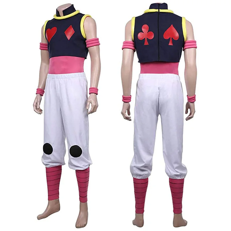 

Anime HUNTER X HUNTER Hisoka Cosplay Costume Full Set Suit Unisex Phantom Troupe Cos Uniform Halloween Cosplay Outfits