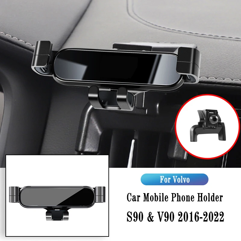 

Автомобильный держатель для телефона для Volvo S90 V90 2016-2022, Гравитационный навигационный кронштейн, подставка для GPS, зажим для воздуховыпускного отверстия, поворотный держатель, аксессуары