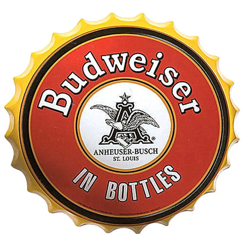 Трехмерное украшение стены крышка для пивной бутылки картина из железного листа