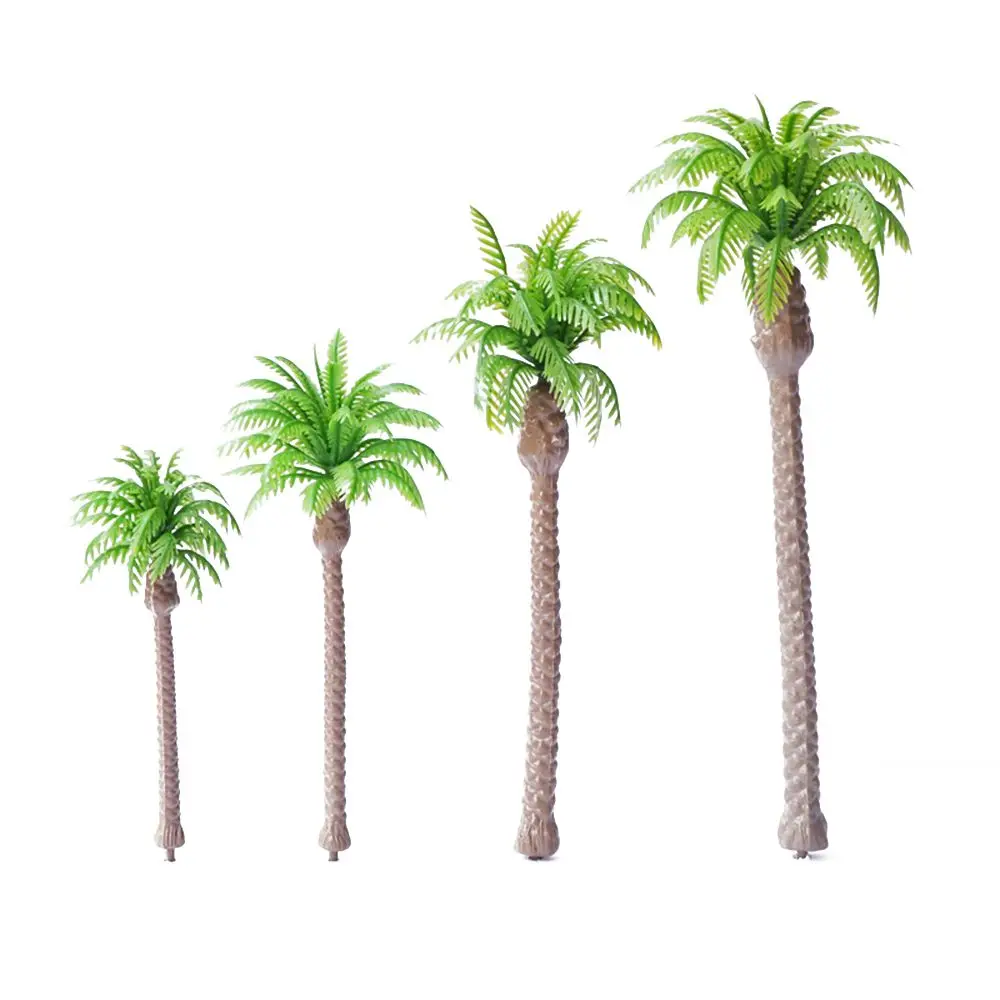 

10pcs Miniature Stereoscopic Palm Tree Artificial Coconut Landscape Train Railroad Beach Seaside DIY Layout Scenery Scale Model