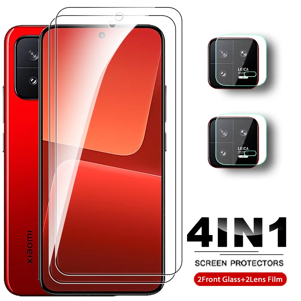 

4 в 1 Xao mi 13 стекло для Xiao mi 13 5G Задняя крышка объектива камеры закаленное стекло для Xiaomi13 mi 13 Xiomi Mi13 6,36 ''защита для экрана