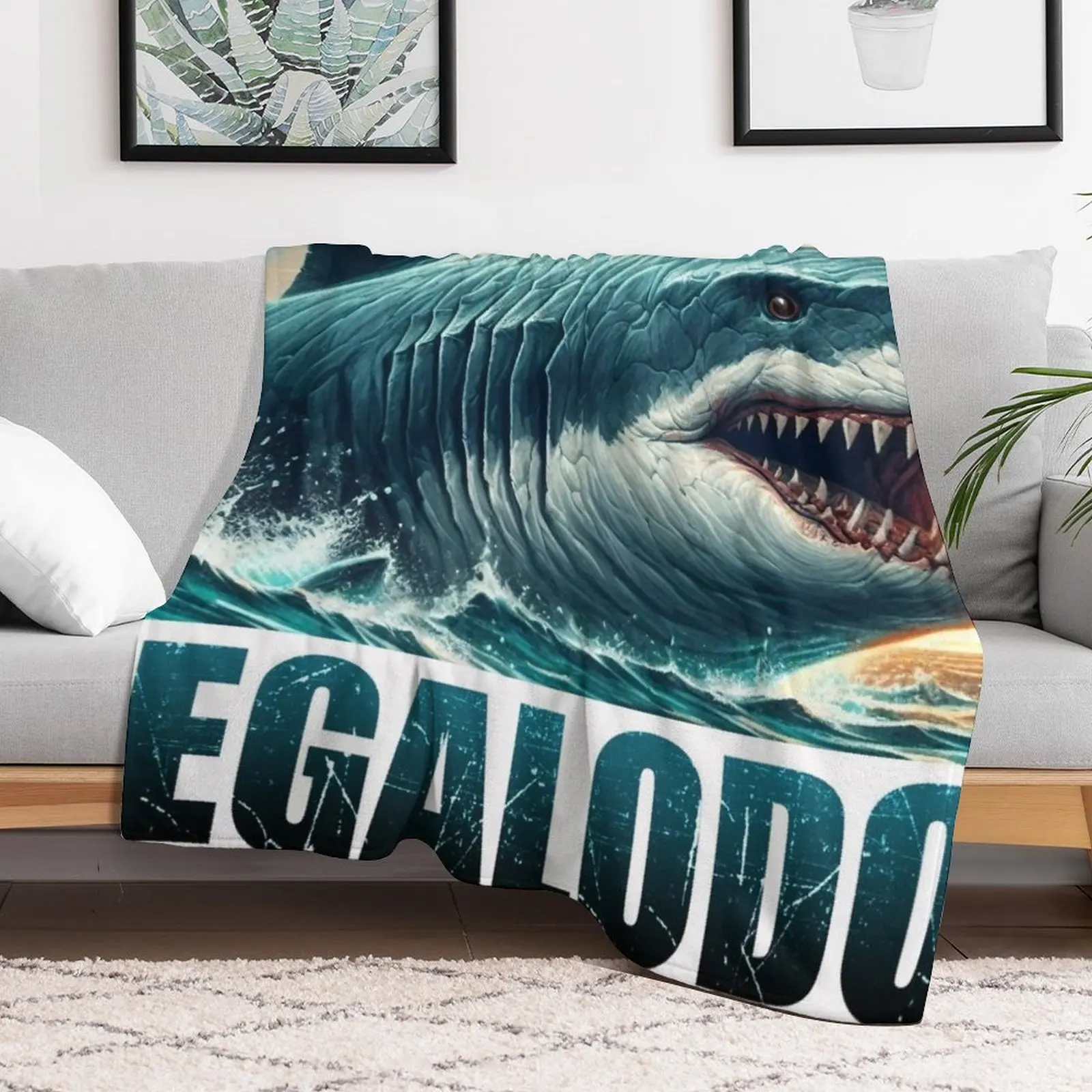 MEGALODON OIL флисовое одеяло для дивана