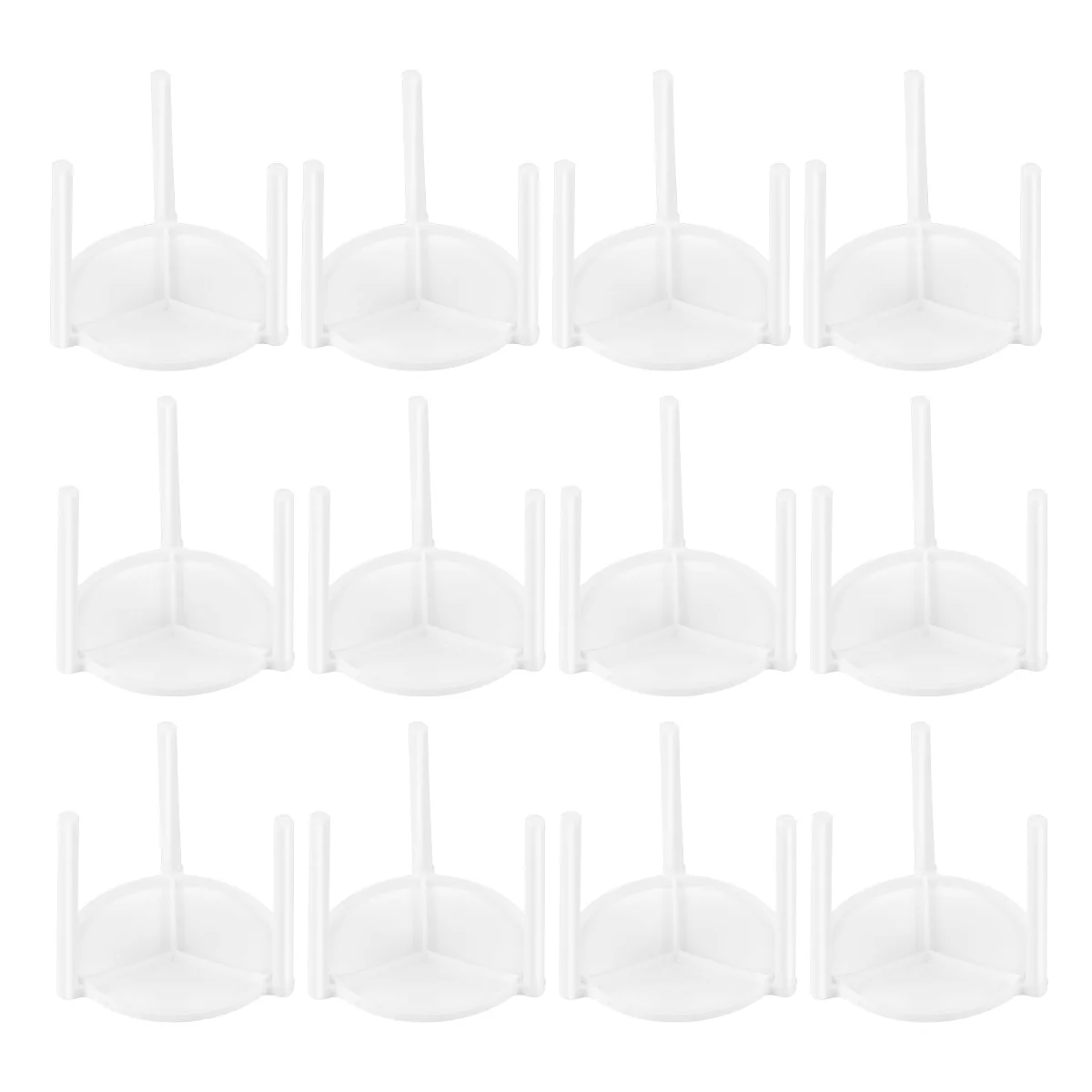 

100 Pcs White Shelf Pizza Plastic Stack Folding Bracket Pizza Tray Stand Desk Protector Pizza Tier Stand Desktop Pizza Stand
