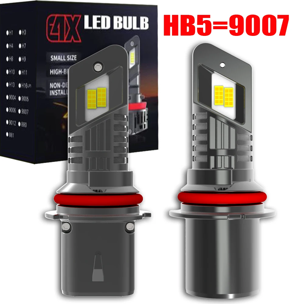 2 шт. светодиодные лампы высокой мощности HB5 9007 супер яркие мощные без адаптера