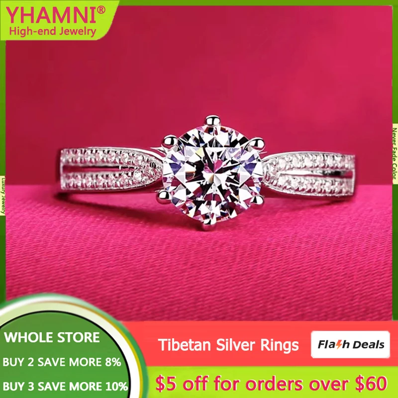 

Hot Classic Wedding Rings for Women Fashion Two Rows Dazzling CZ Ring Female White Gold Color Engagement Jewelry Free Shiping
