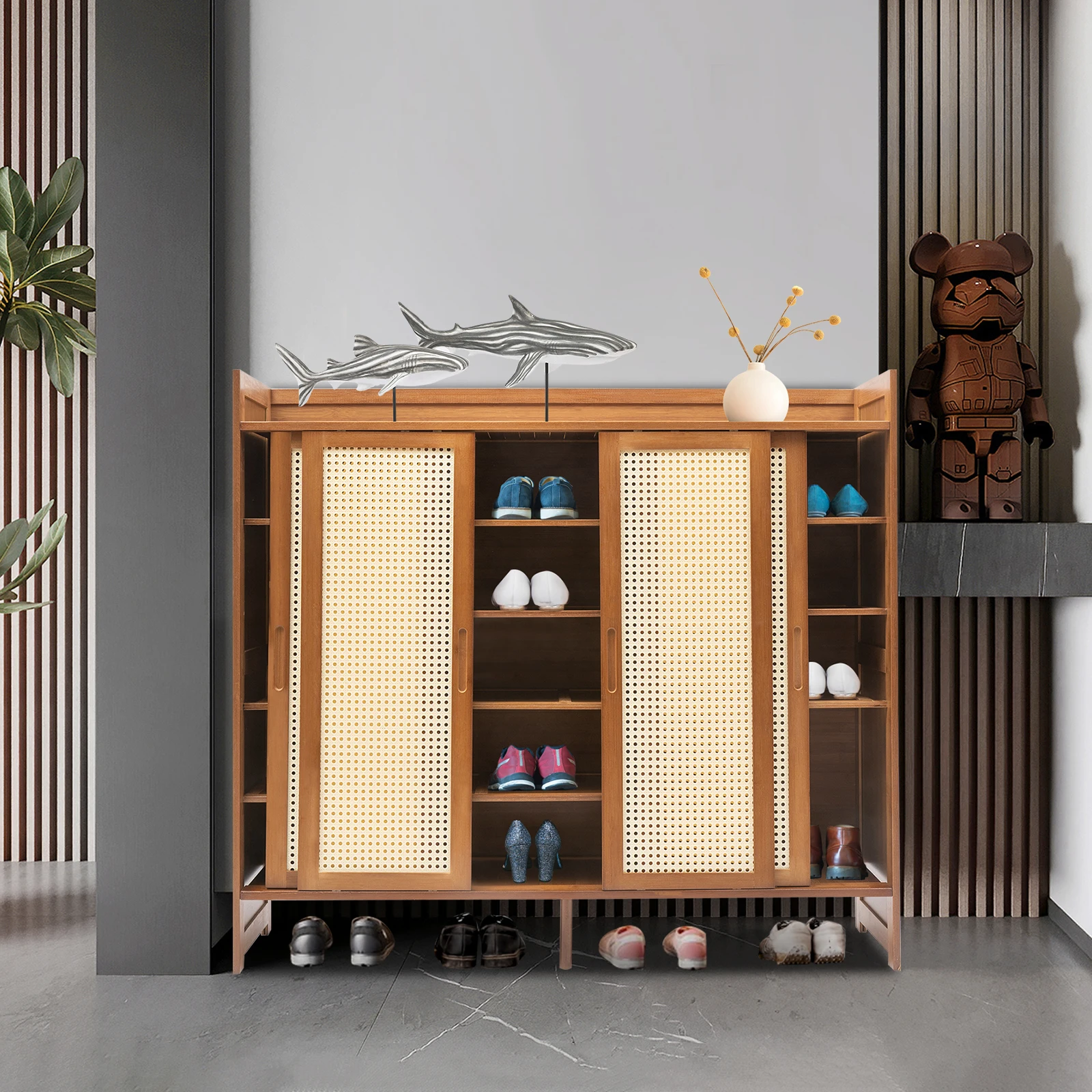 

Portable Brown Shoe Rack Waterproof Shoe Cabinets Modern Outdoor Storage Dorm Shoe Rack Zapateros Display Entryway Furniture