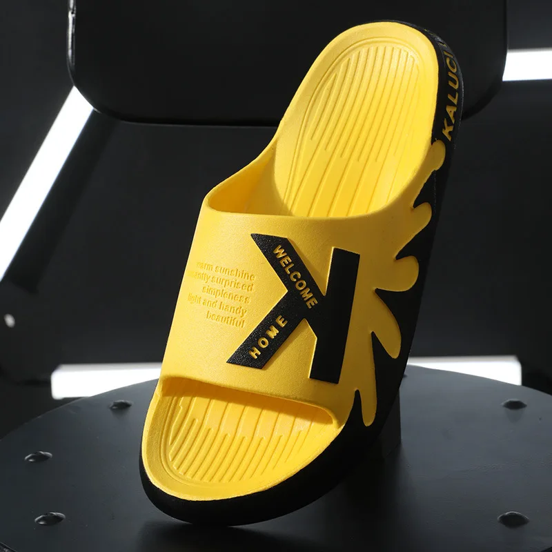 

Летние мужские стильные сандалии, роскошные дизайнерские пляжные тапочки для пар, удобные резиновые шлепанцы для мужчин