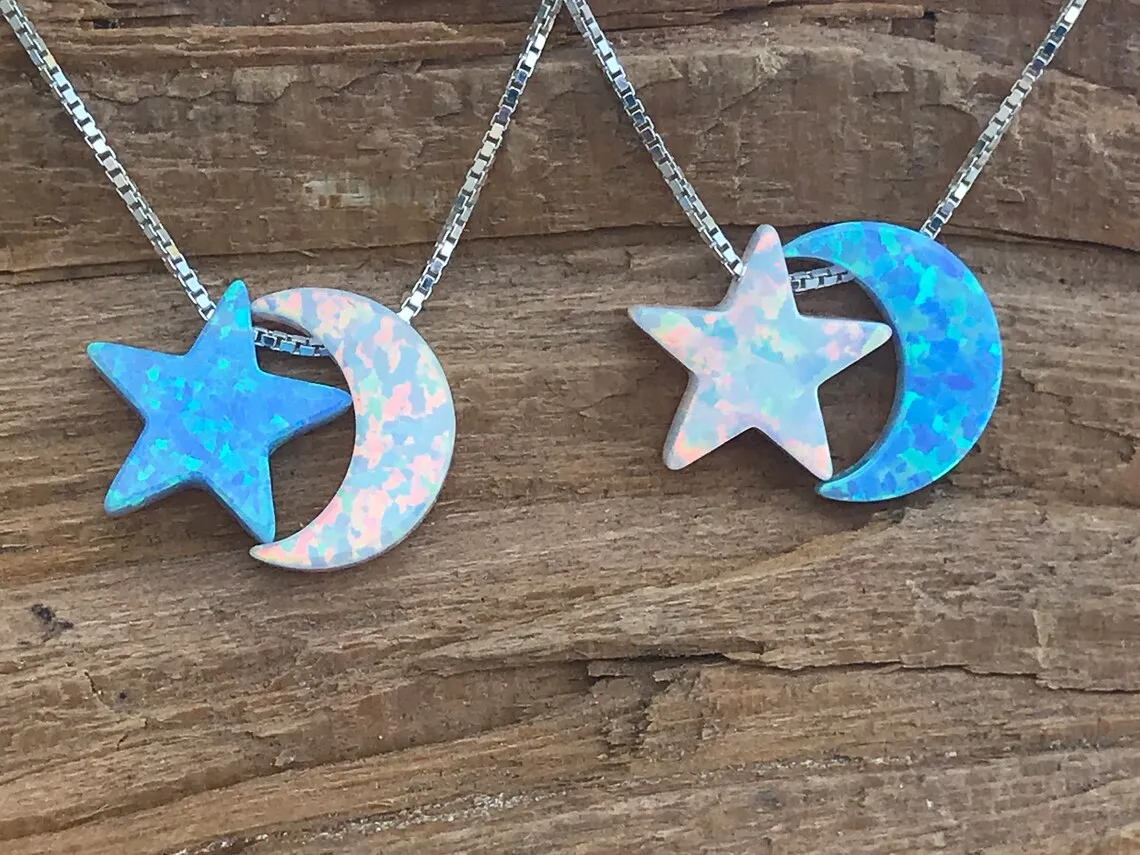 

Simple Star Moon Couple Necklace Fashion Wedding Party Geek Jewelry Accessories Trend Love Moon Star Pendant Choker Gift For Her