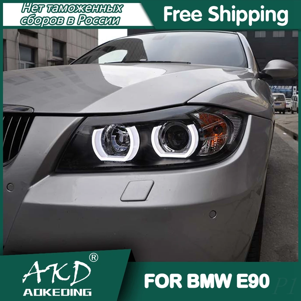 

Car For BMW E90 2005-2012 Headlights DRL Hella LED Bi Xenon Bulb Fog Lights Car Accessory 320i 325i 323i Head Lamp