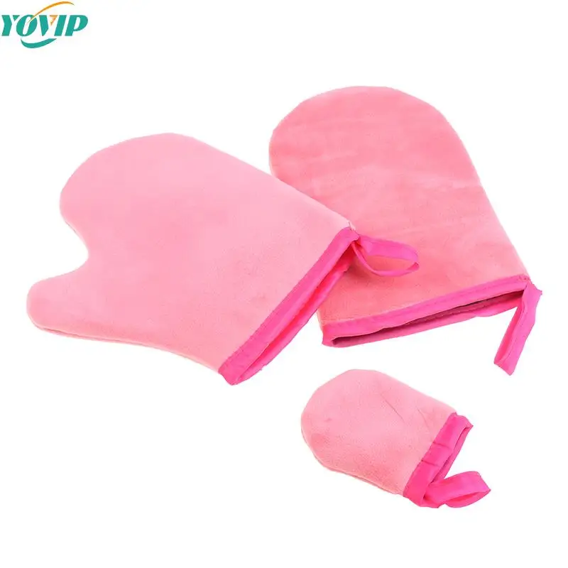 

1PC Pink Reusable Body Self Tan Applicator Tanning Gloves Cream Lotion Mousse Body Cleaning Glove Self Body Cleaning Glove