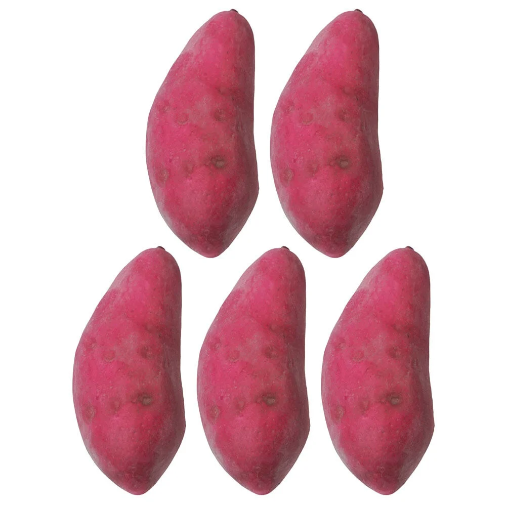 

5 Pcs Potato Fake Foam Sweet Yam Models Faux Plants Realistic Artificial Simulated Lifelike Decorations