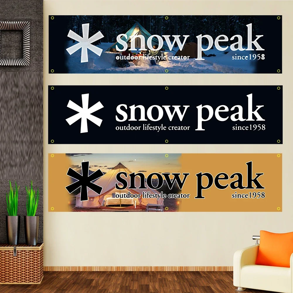 ZXBanner 60*240 флаг со снежными пиками женский открытый образ жизни творческий баннер