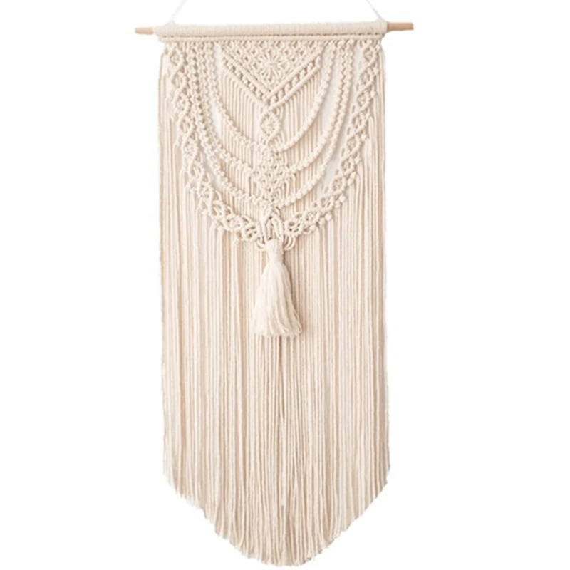 

Wall Hanging Tapestry With Tassels Hand Woven Nordic Style For Living Room Bedroom House Art Decor Boho Decoration