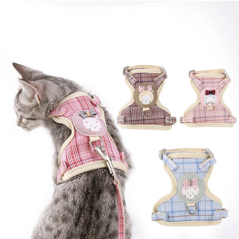 

New Cartoon Cotton Cat Leash Harness Cat Anti-break Away Leash Cat Walking Rope Pet Accessories