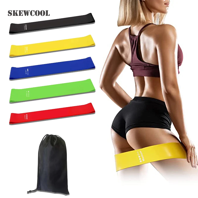 

Training Fitness Gum Exercise Gym Strength Resistance Bands Expander Pilates Rubber Fitness Mini Band Crossfit Workout Equipment