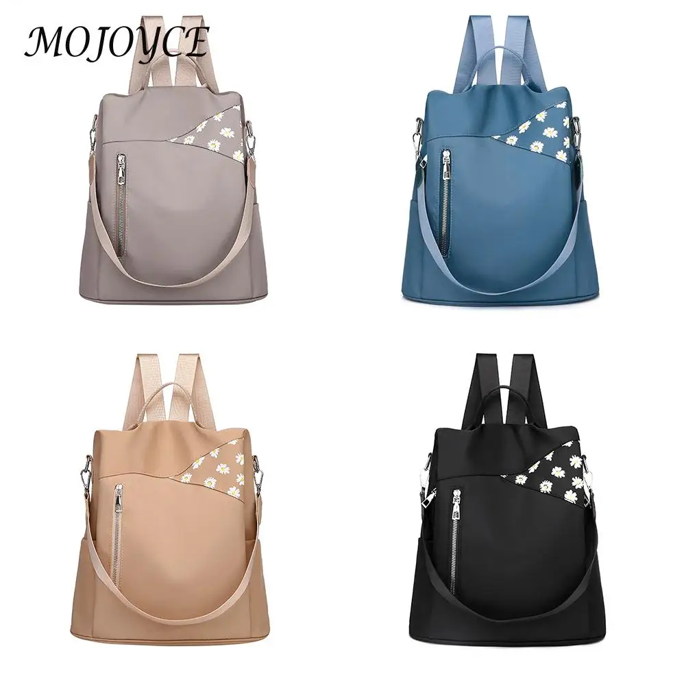 

Женские Водонепроницаемые рюкзаки с принтом маргариток, вместительные дорожные рюкзаки с защитой от кражи, Наплечные рюкзаки из ткани Оксф...