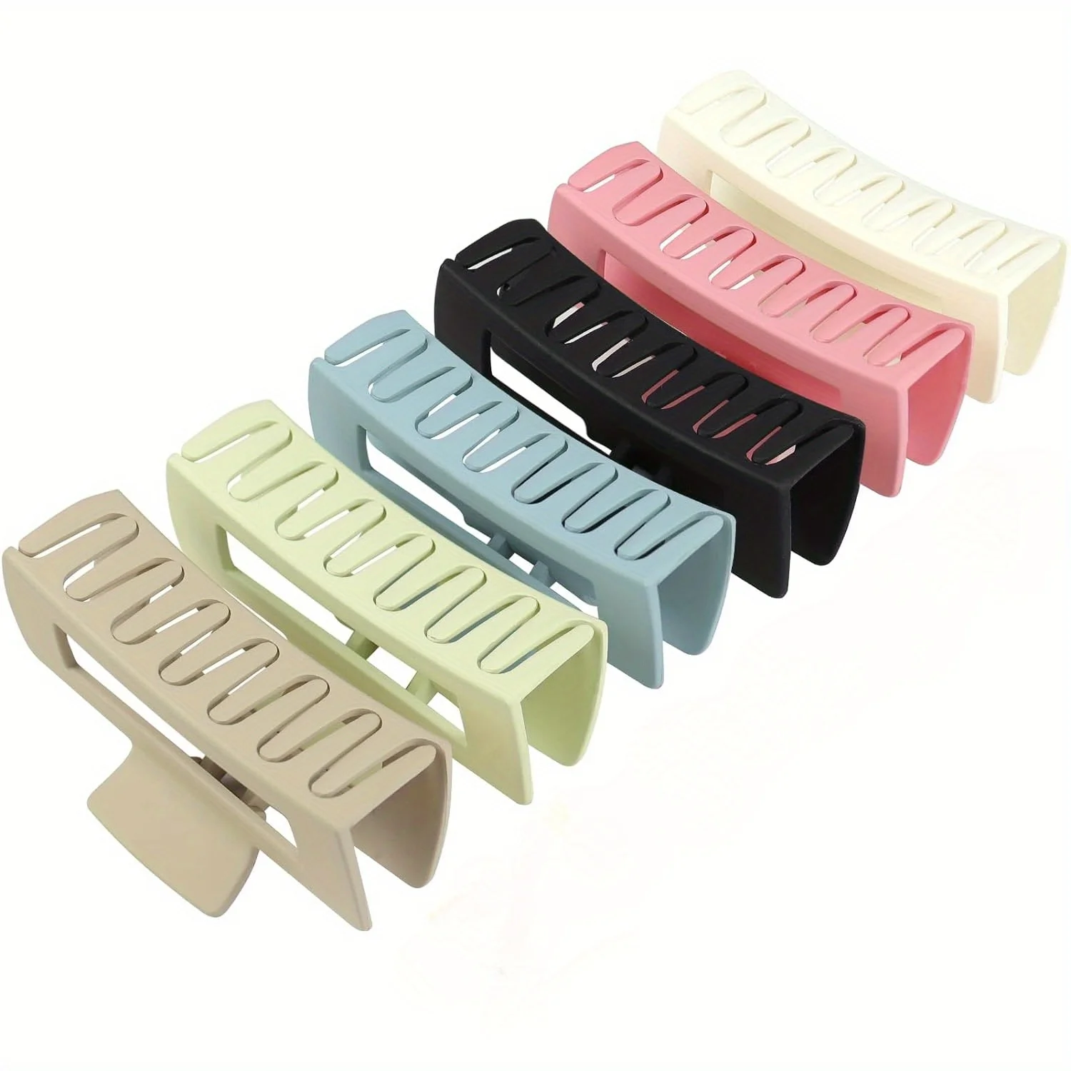 Большие заколки для волос женщин 6 шт. 3 98 дюйма квадратные нескользящие матовые