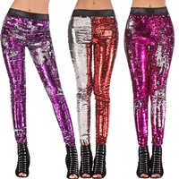 women shinning sequins leggings bright stage performance legwear punk style girls paillette trousers pant dropshipping