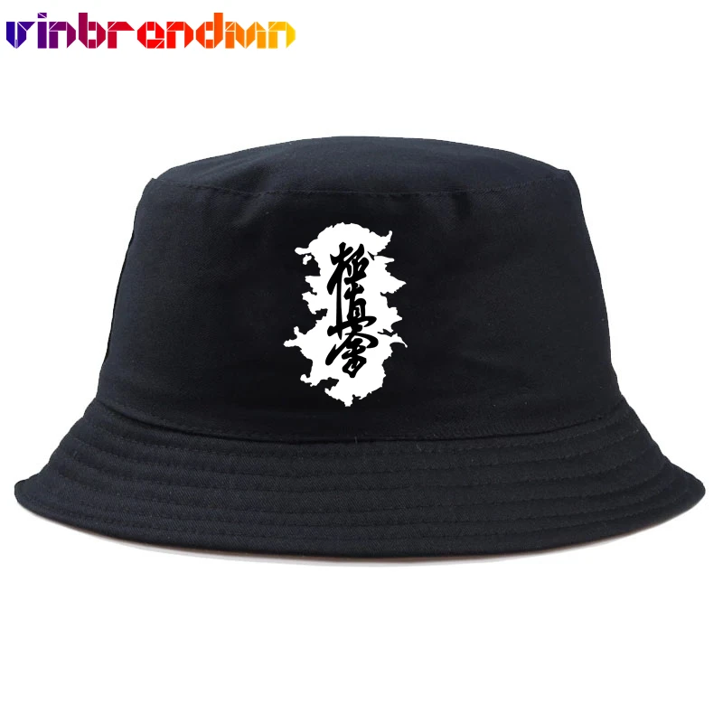 

Hieroglyph Karate Kyokushinkai Logo Hat Women Mens Panama Bucket Hat Hieroglyph Karate Kyokushinkai Design Fishing Fisherman Hat