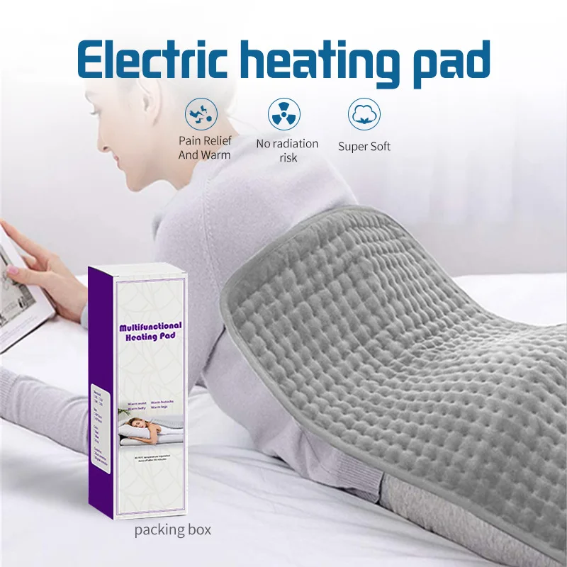 

60x30cm 110~240v Electric Heating Pad Shoulder Neck Back Spine Leg Pain Relief Timed Physiotherapy Winter Warm Heater