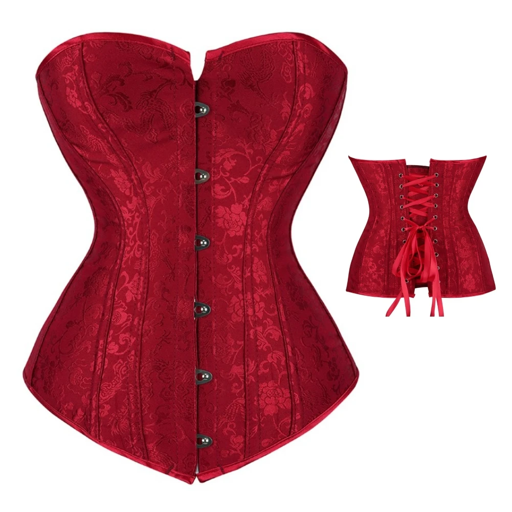 Винтажный корсет Топ для женщин Корректирующее белье на шнуровке бюстье