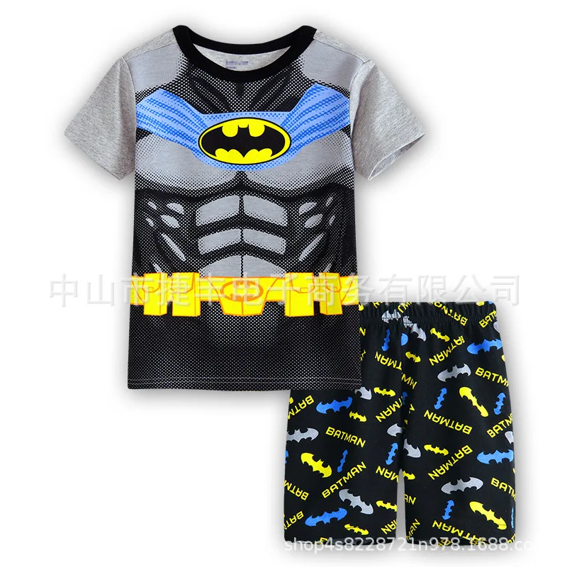 

2022 New Children's Pajamas Set Batman Cartoon Cotton Short-sleeved Boys Children's Home Foreign Trade Children's Home Clothes