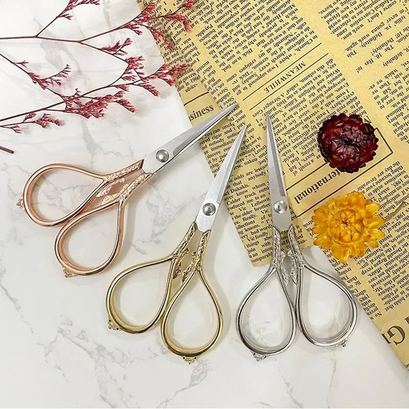 

Retro Sewing Needlework Scissors Household Embroidery Thread Scissors Handicraft Tools Pruning Tailor Scissors DIY Fabric Shears