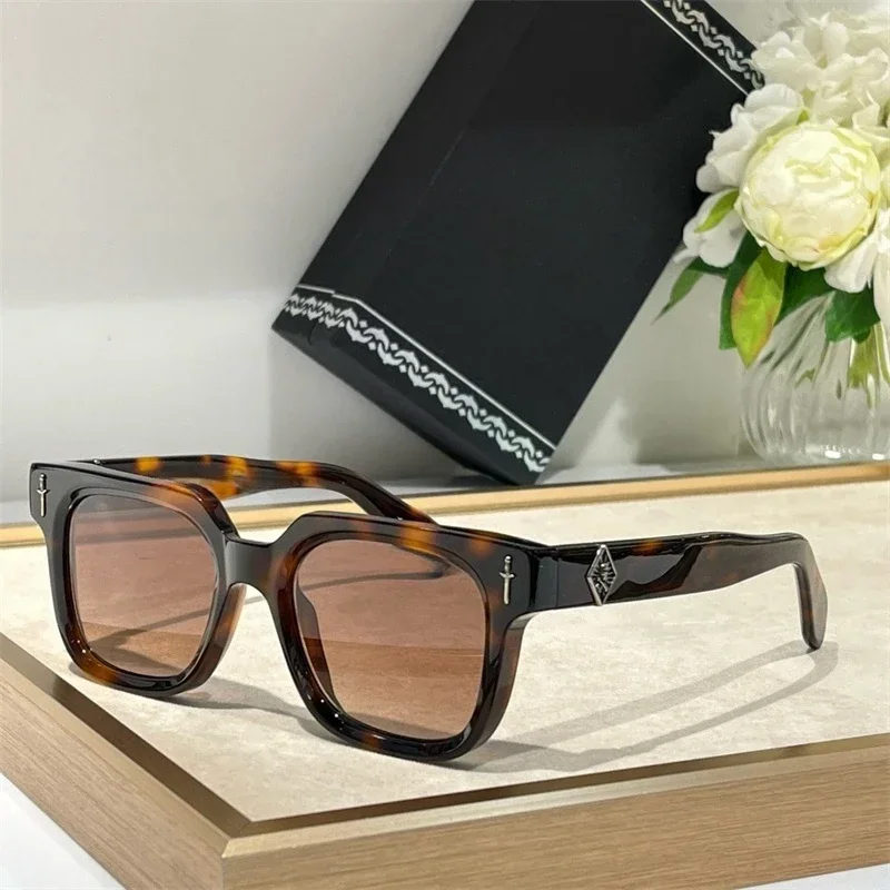 Британские брендовые солнцезащитные очки зеркальные женские из 2024 крупного