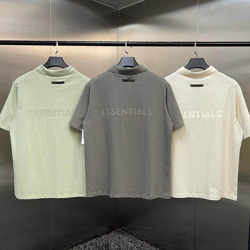 

Essentials Mens Polo Shirts for Women 100% 1:1 Brand High Quality Golf Wear Oversized Couple Short Sleeve T-shirt Designer Tee