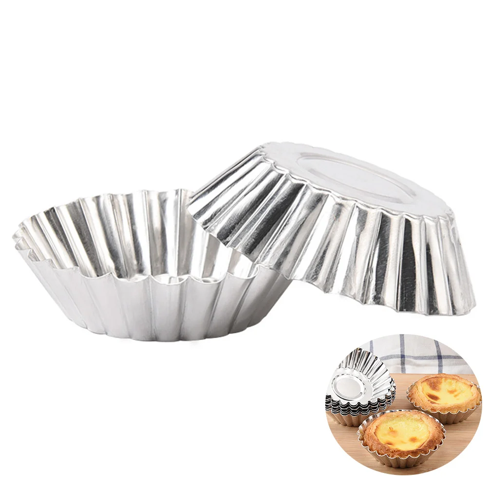 

30 Pcs Flower Muffin Cups Tart Mold Metal Molds Cakesicles Mini Muffins Patties Cupcake