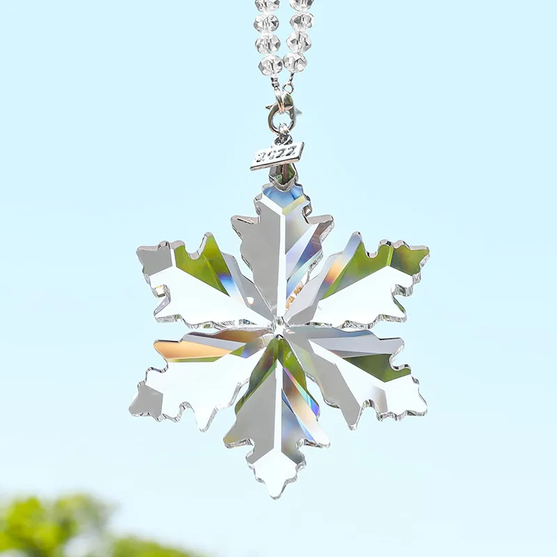 Хрустальные снежинки, фигурка, стеклянный автомобиль, подвеска, украшения, Ловец Солнца, снежинка, подвесная отделка, рождественские подарки