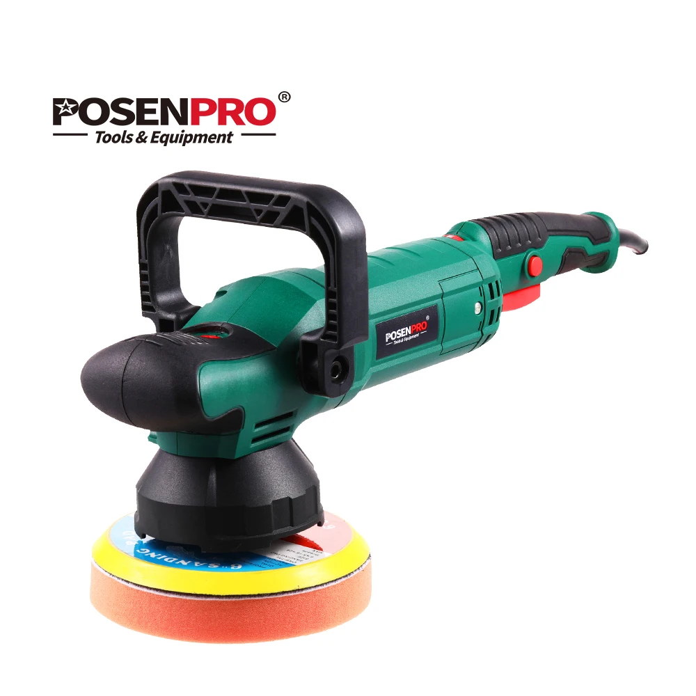 POSENPRO 150 мм полировщик двойного действия 900 Вт переменная скорость орбита Электрический полировщик шок и полировальный станок коврик для очи...