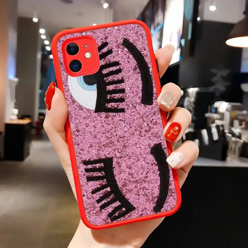 Hot Ferragnies Eyes Chiara Phone Case for iPhone 14 11 12 13 Mini Pro Max 8 7 Plus X XR XS MAX Translucent Matte Cover