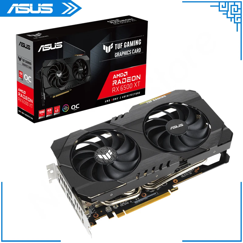 

ASUS TUF-RX6500XT-O4G-GAMING AMD Radeon™ RX 6500 XT OC Edition 4GB GDDR6 Graphics Video Card