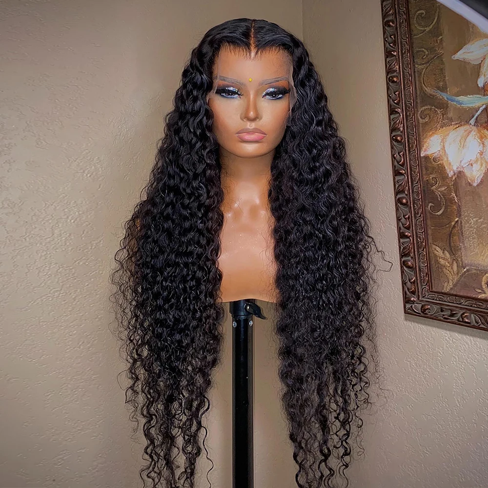 

30 34 Inch Water Wave 360 HD Lace Frontal Human Hair Wigs Brazilian 13x6 13x4 Lace Front Wig Loose Deep Curly Wigs For Women