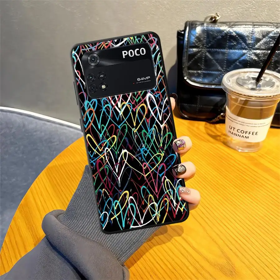 Фото Чехол для телефона с узором в виде сердец для Xiaomi Poco F8 M5 F1 C71 F3 M3 M4 M7 C50 C61 C75 X3 X4 X5 X7 Pro №3
