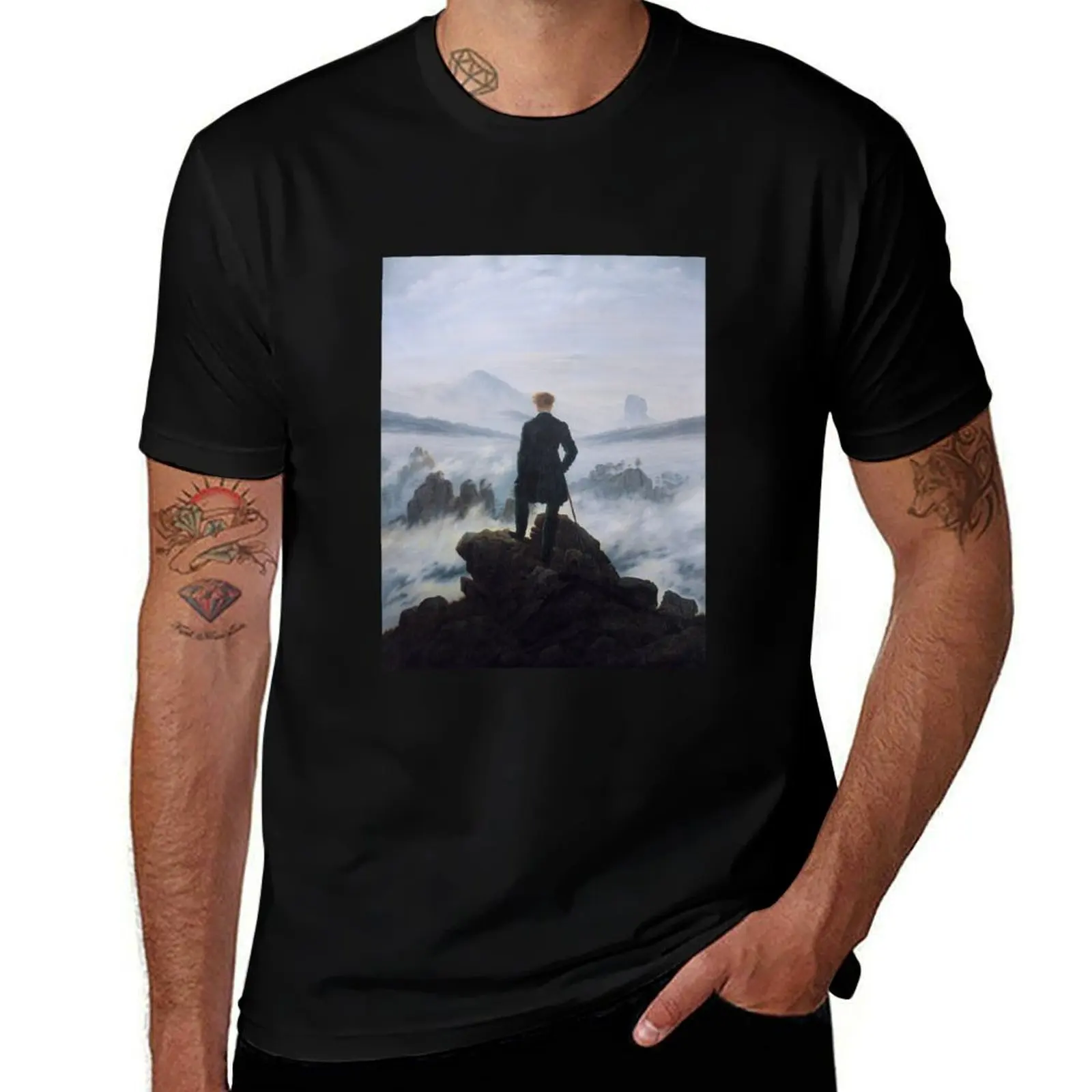Фото Футболка Wanderer above the Sea of Fog, базовая модель с круглым вырезом и короткими рукавами №1