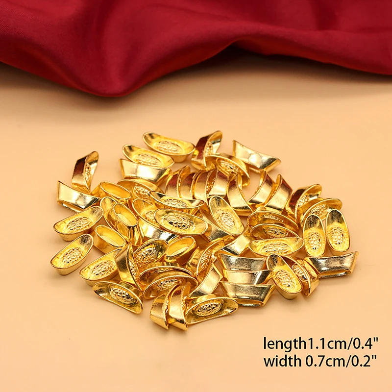 10 шт. золотой слиток китайский Юань Бао богатство золотая статуя слитки декор