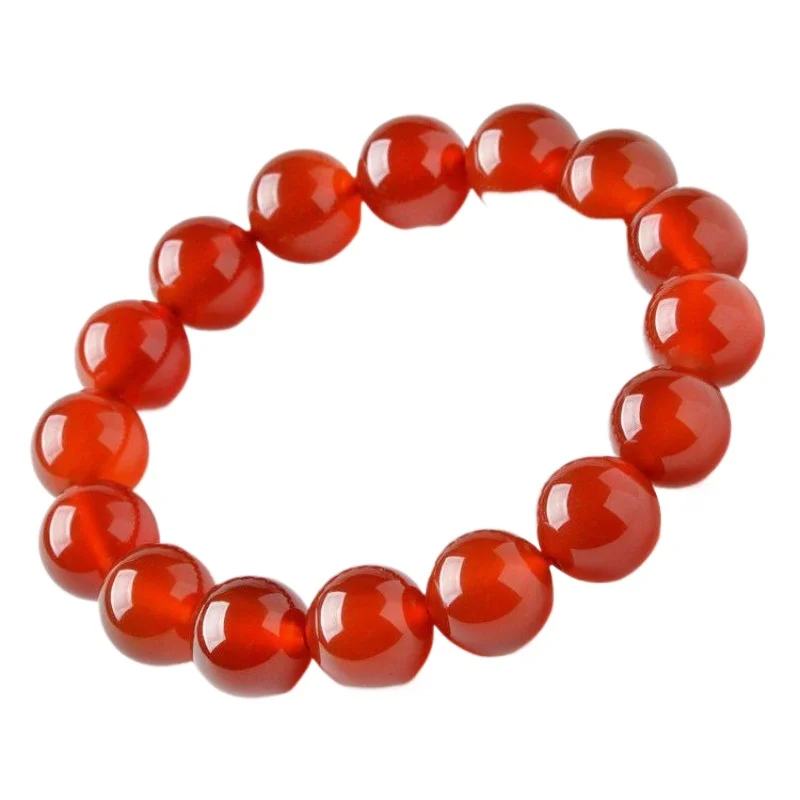 Браслет из натурального агата женский красный браслет натального года с одним