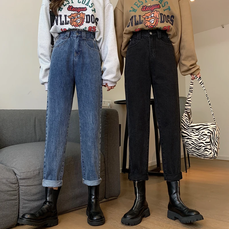 

Джинсы DD2017, новинка, узкие универсальные прямые брюки с высокой талией