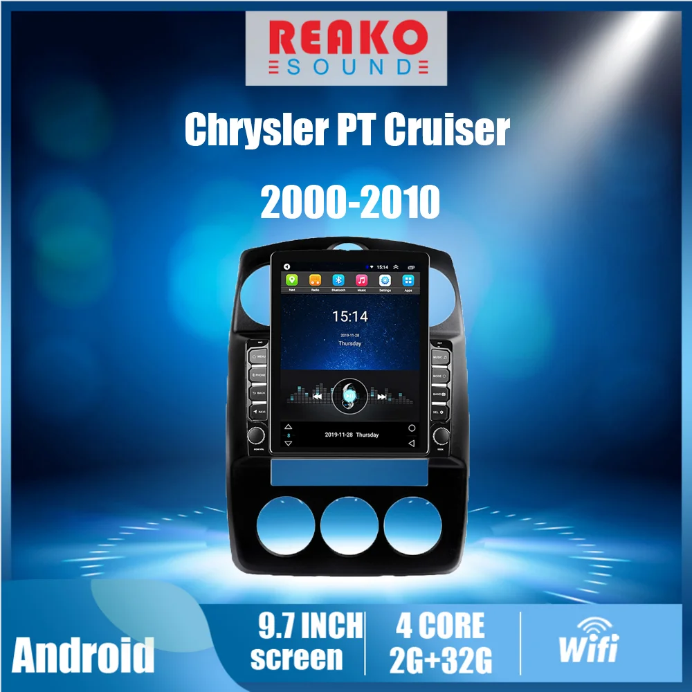

For Chrysler PT Cruiser 2000-2010 2 Din 9.7" Tesla Screen Car Multimedia Player GPS Navigator WIFI 4G Carplay Android Autoradio
