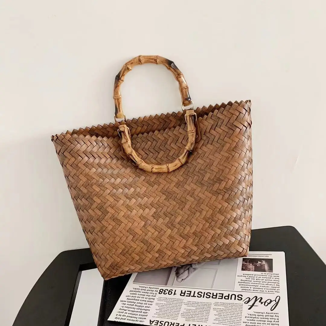 

Original Personality Ladies Straw Woven Bags 2022 New Casual Large Capacity Vegetable Basket Tote Beach Handbags Shopping Bag Gg